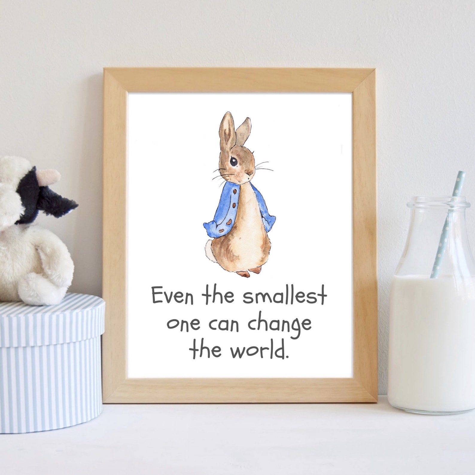 peter rabbit quote nursery wall art baby animal print etsy
