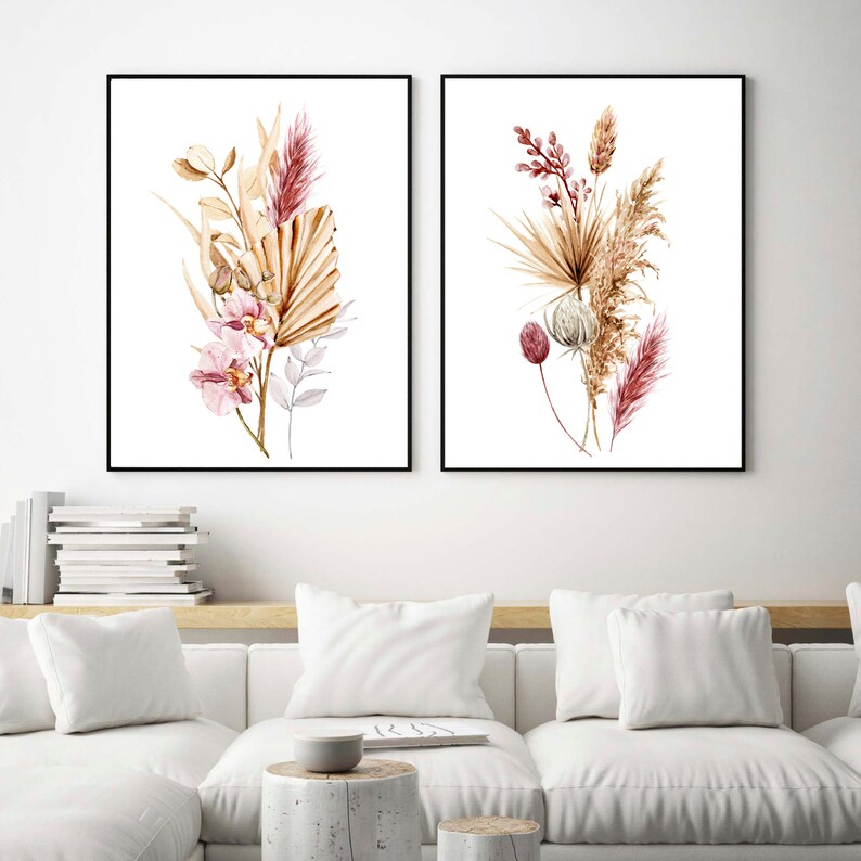 Dried Pampas Grass Decor Farmhouse Decor Botanical Bouquets Etsy
