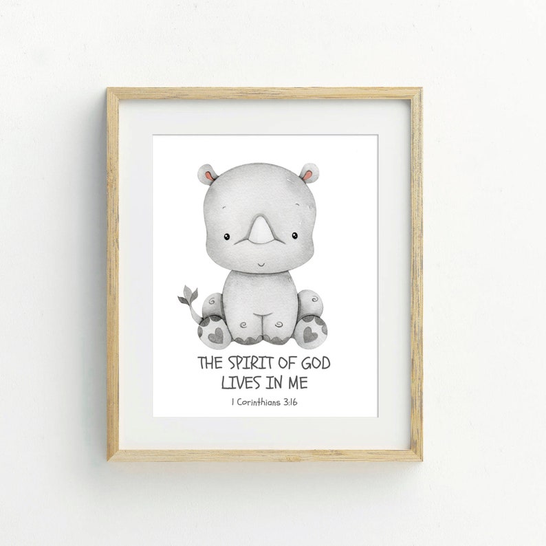 Christian Nursery Decor Kids Bible Verse Wall Art Watercolor Etsy