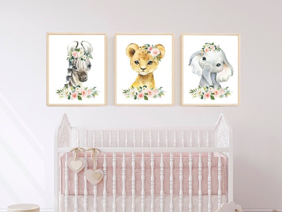 baby girl safari nursery