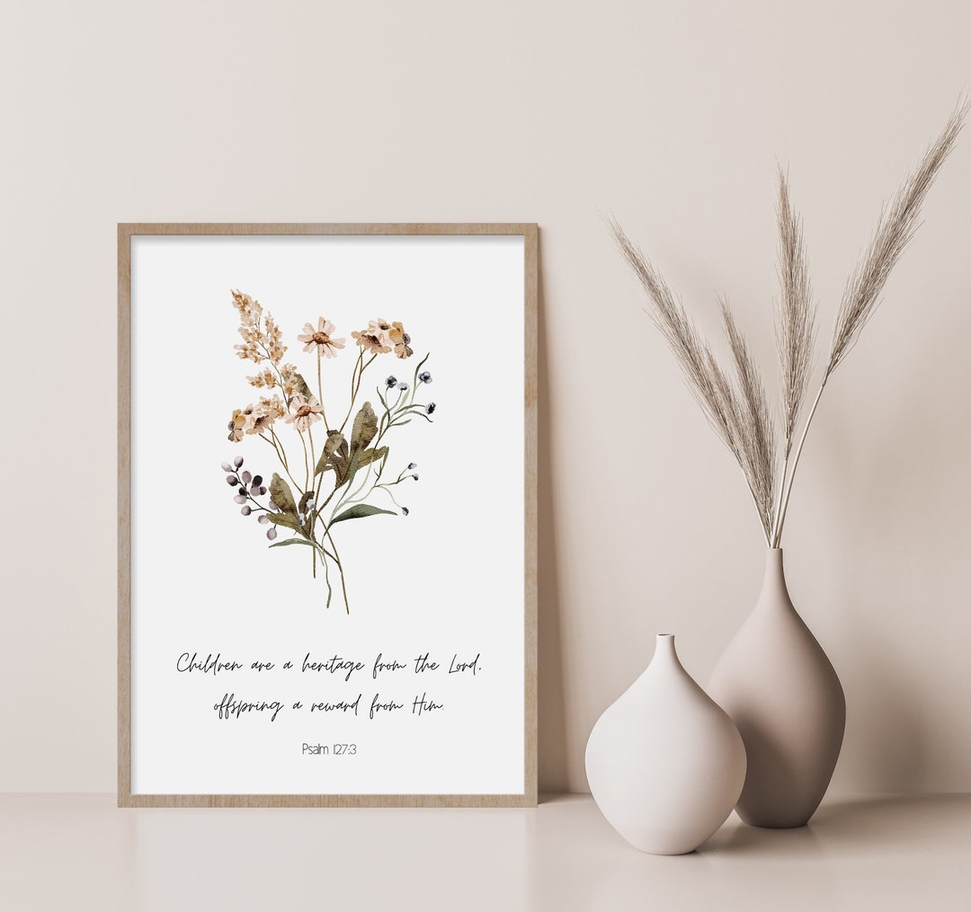 Psalm 127 Printable Bible Verse Wall Art Scripture Print - Etsy