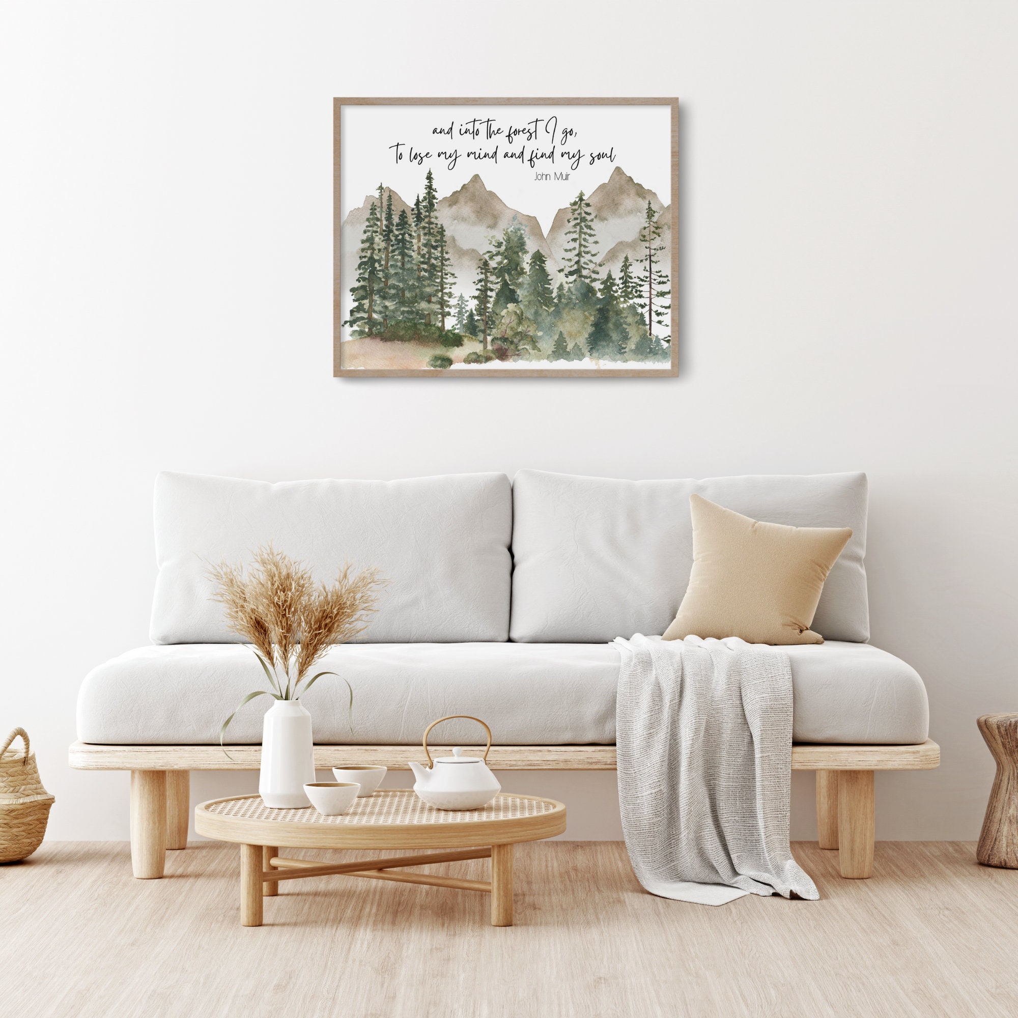 Poster da parete in metallo con scritta Lion And Into The Forest I Go To Lose My Mind And Find My Soul, 20 x 30 cm