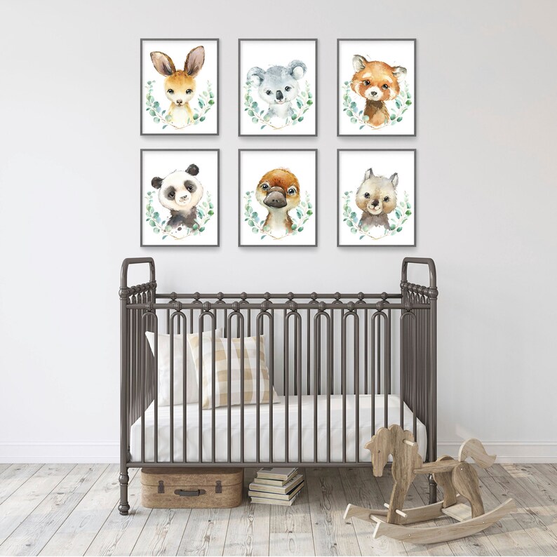 pic Childrens Wall Art Australia baby shower gift koala kangaroo panda