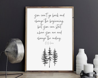 CS Louis Zitat, Inspirational Wandkunst, Nüchternheit Geschenk, Anonyme Alkoholiker, Genesung Jahrestag, Schwarz und Weiß Typografie, Über das Leben