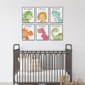 Dinosaur Print Set Dino Nursery Wall Art Kids Room Decor - Etsy UK