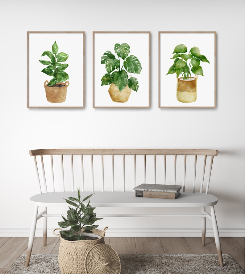 Botanical Print Set Living Room Wall Art Home Decor Gift - Etsy