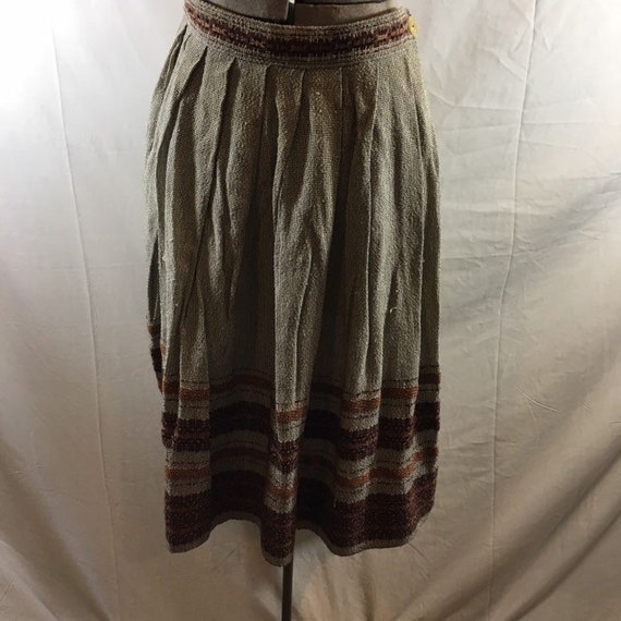 60's Ethnic Woven Skirt / Shimmery Boho Skirt - image 8