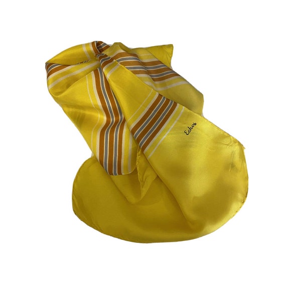 Vintage Echo Long Yellow Scarf - image 1