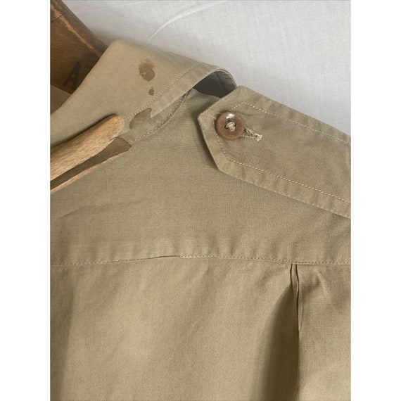 Vintage  1940s Sanforized Khaki Work Shirt Airpla… - image 8