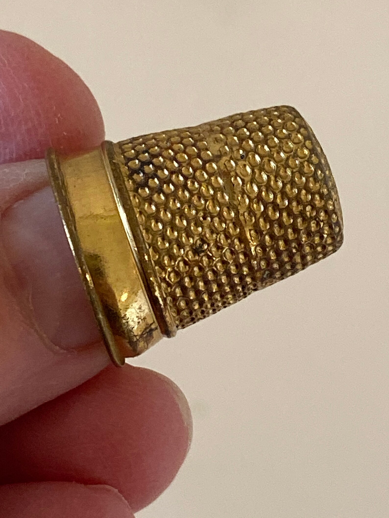 Antique Brass thimble Sewing Kit Etsy