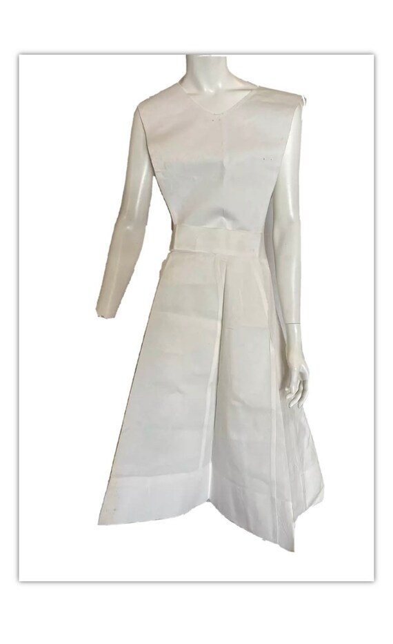 Vintage White Nurse Uniform / Apron Bib - image 1