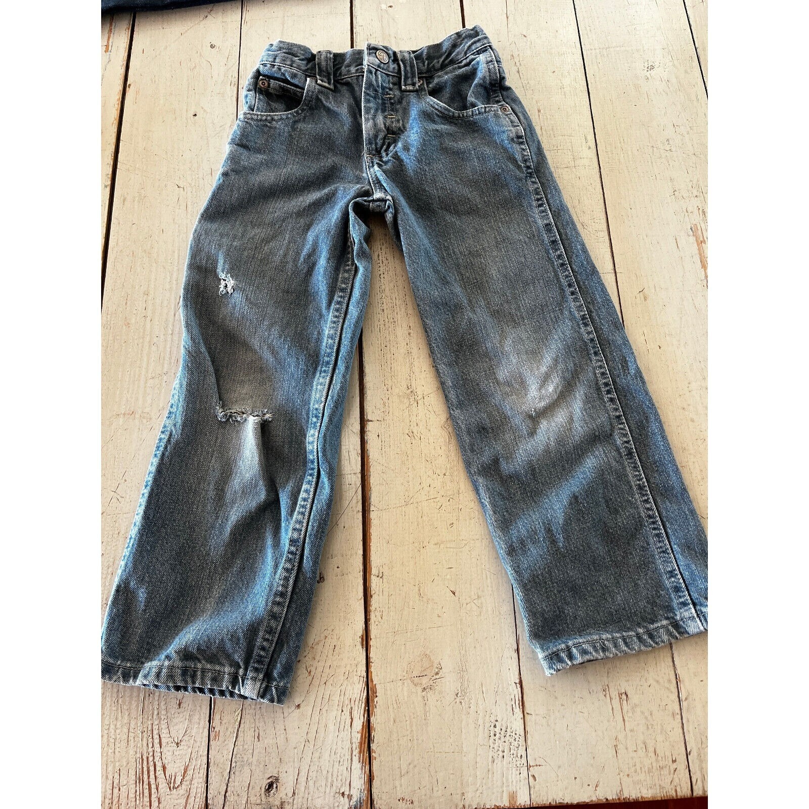 Vintage 70s Lee Jean jeans 8 pockets Holes Faded approx size 7 boys