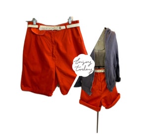 Vintage 50s Orange High Waist Shorts