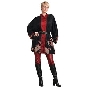 Vintage 90s Asian Inspired Dragon Print Oversized Jacket New Options PLUS Art Wear