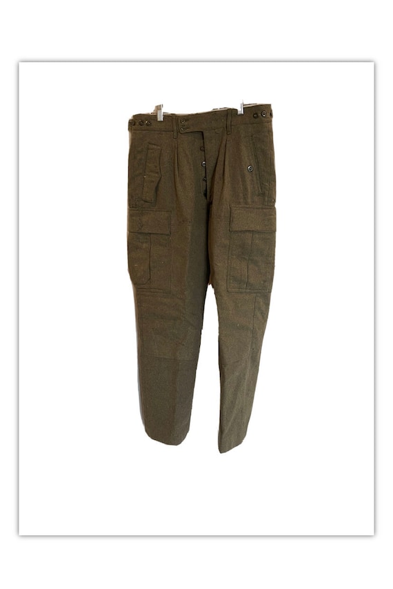Vintage Wool German Military Cargo Pants