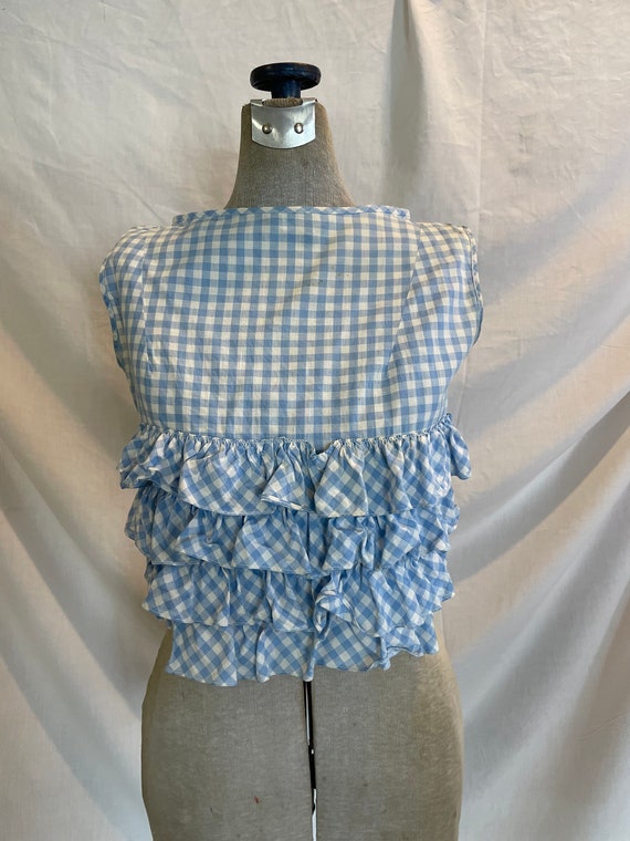 Vintage 50s 60s Bobbi Brooks Blue AND White Gingh… - image 10