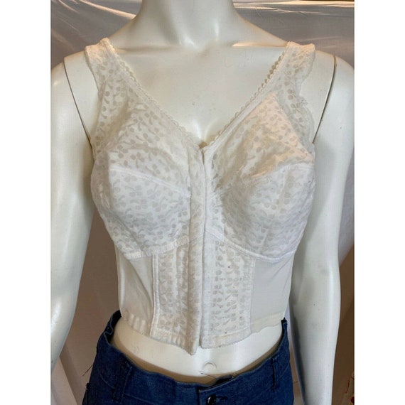 Vintage White Bustier Longline Lace Bestform Bust… - image 2