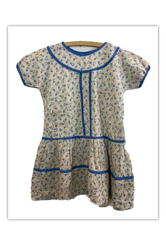 Vintage 30s Girls Feedsack Dress