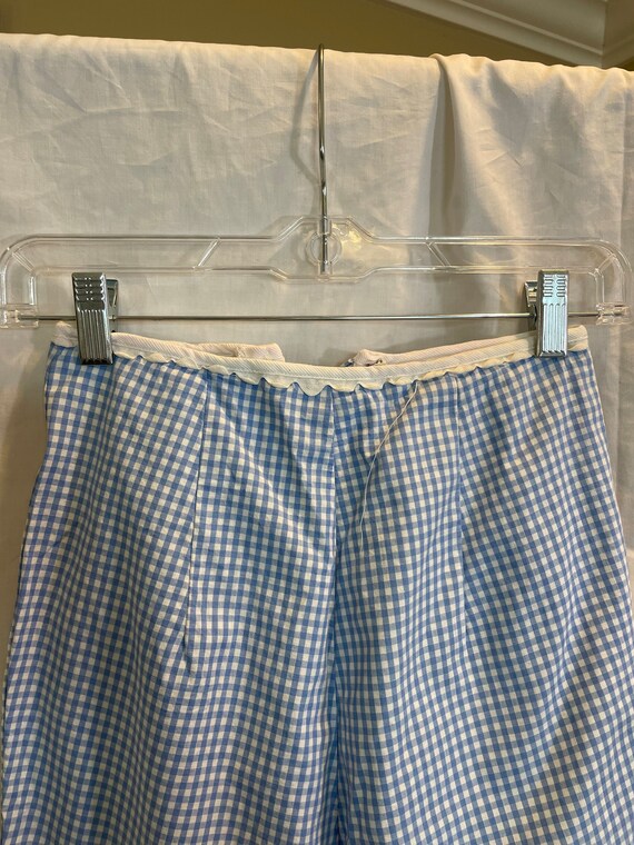 Vintage 50s 60s Bobbi Brooks Blue AND White Gingh… - image 5