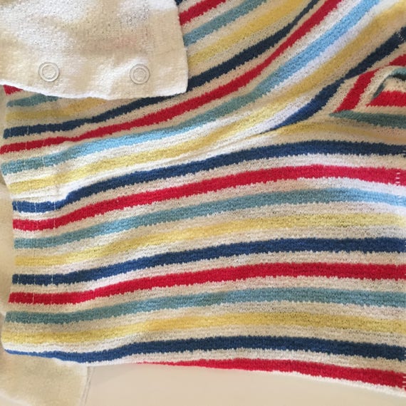 Vintage toddler terrycloth striped shorts set - image 3