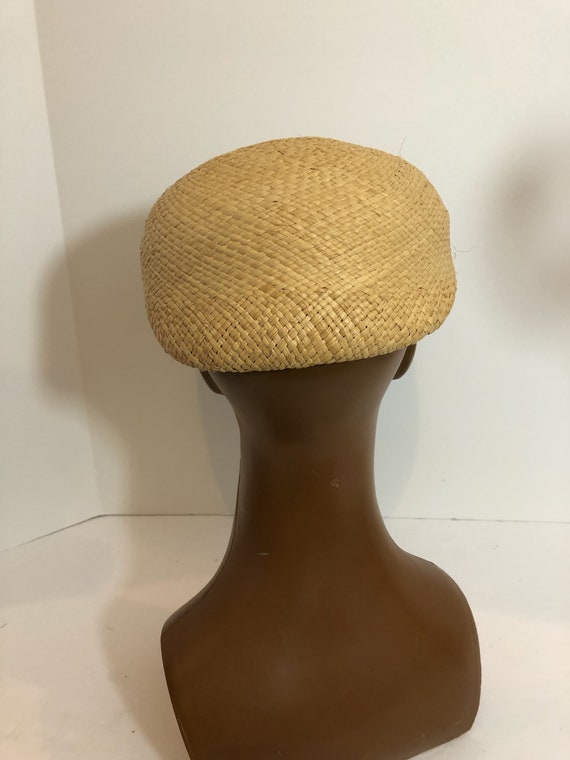 Vintage Woven Straw Newsboy Cap Driving Cap Gem