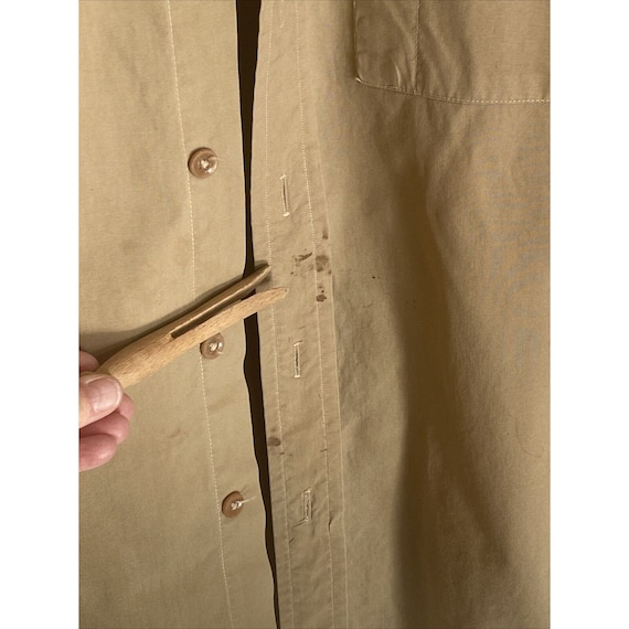 Vintage  1940s Sanforized Khaki Work Shirt Airpla… - image 6