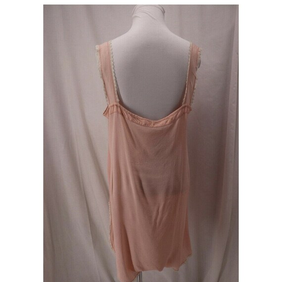 Vintage 1920s Step In Slip Camisole Blush Pink Si… - image 7