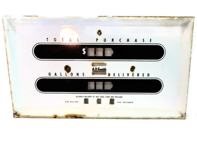 Vintage Gas Pump Porcelain Face Plate. AO Smith. Pertrolian - Etsy