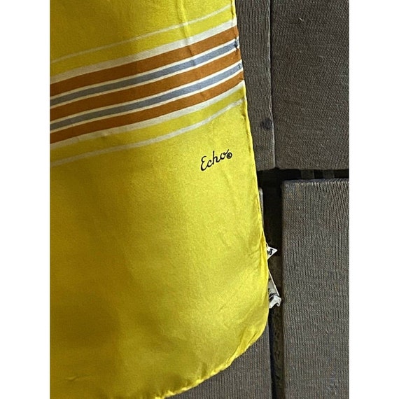 Vintage Echo Long Yellow Scarf - image 3