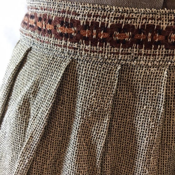 60's Ethnic Woven Skirt / Shimmery Boho Skirt - image 6