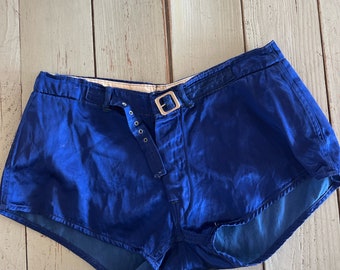 Vintage 40s BLUE satin athletic shorts BY Wilson Sports Equipment