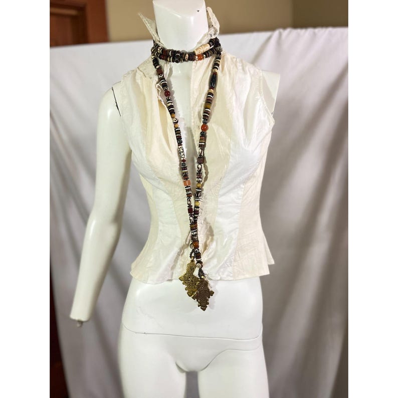 N-Made Ethiopian Cross Pendant Necklace | Copper Alloy Religious Jewelry Set For Women
