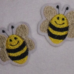Bienen klein  2er-Set  Aufnäher Applikation