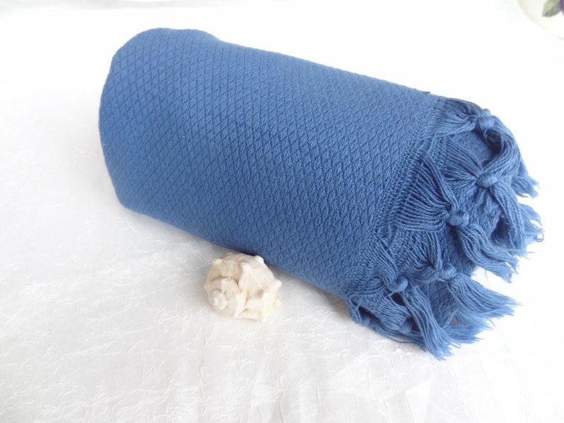 Organic Bamboo Towel Peshtemal Turkish PESHTEMAL Denim Blue Etsy