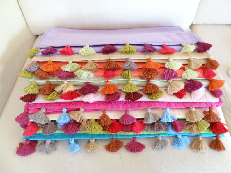 Traditional Turkish Towels Ecru Velvet Towel Tassel Towels Etsy