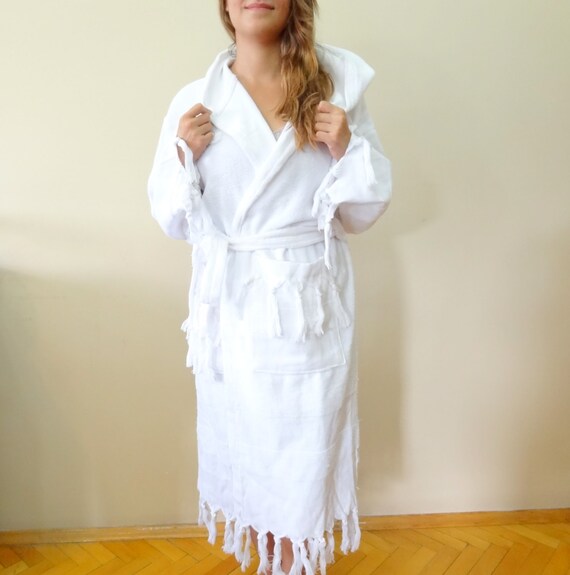 Robe de plage de bain robe Organic Turque Coton Multi-Color peshtemal Peignoir
