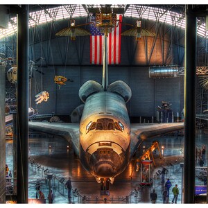 Upper View of Space Shuttle Discovery at the Smithsonian Air and Space Museum