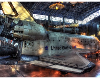 Side View of Space Shuttle Discovery at the Smithsonian Air and Space Museum