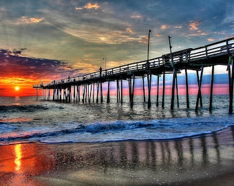 Outer Banks Sunrise Pier Print – Nags Head Coastal Photography