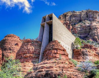 Chapel of the Holy Cross Print – Sedona Arizona Red Rock Photography