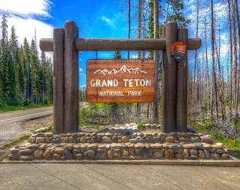 Grand Teton National Park Entrance Sign