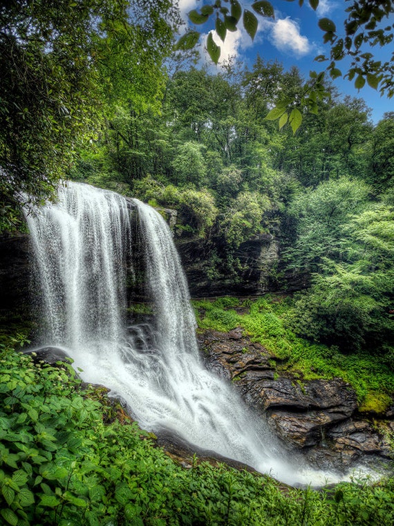 Dry Falls, Highlands, NC – Mountain Waterfall Print – Fine Art
