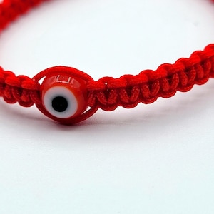 Pulsera de hilo rojo para bebés, mal de ojo rojo, amuleto de buena suerte.