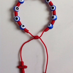 New Red Decenario Rosary Stylish Pulseras Against Blue Evil Eye of Envy