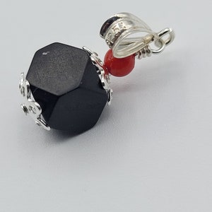 Nuevo Colgante Coral Azabache 8mm en Plata de Ley 925 - Azabache Genuino image 8