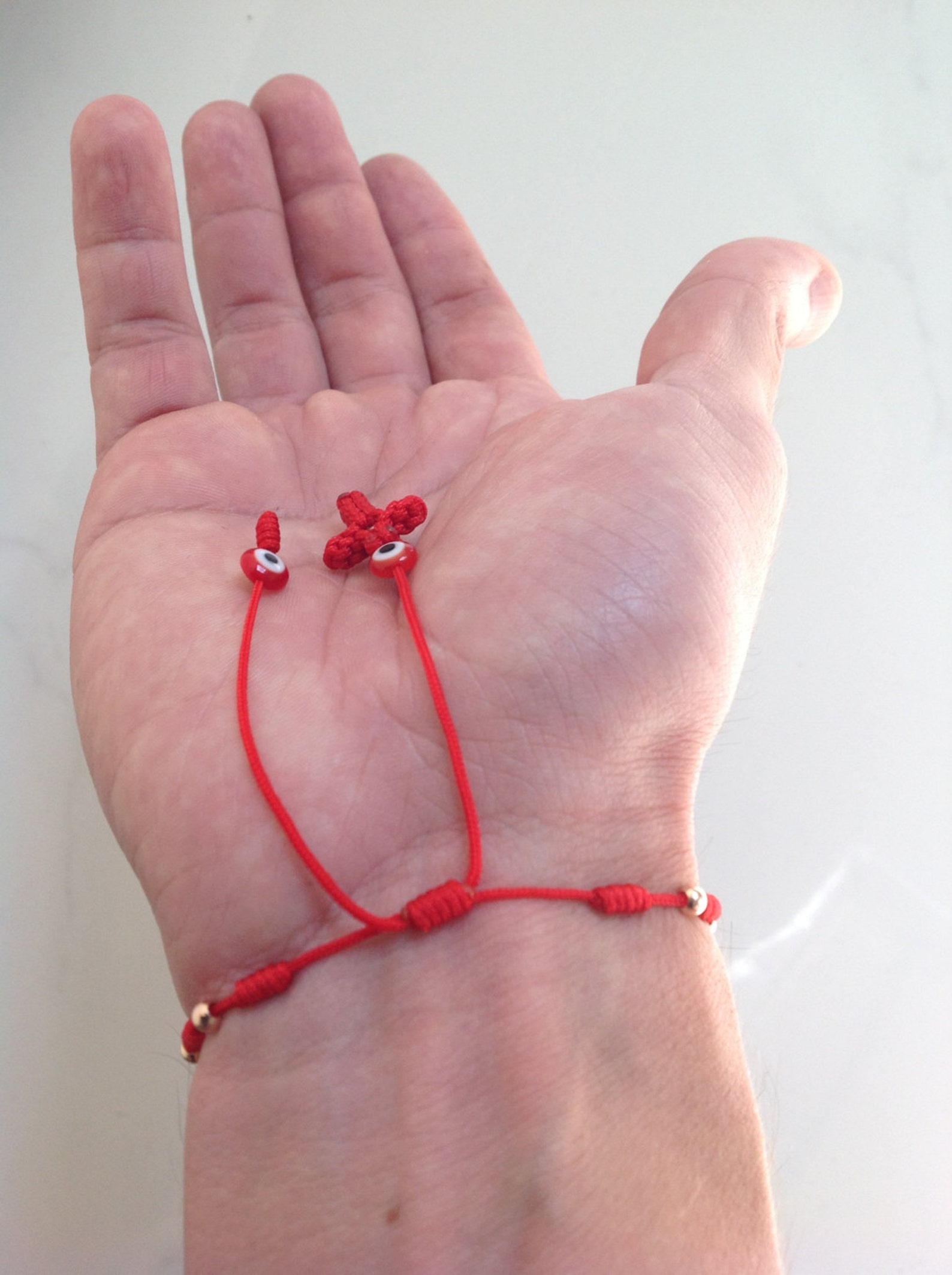 Red Bracelet for Adult Unisex Adjustable Protection Red Evil Etsy UK