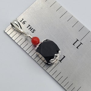 Nuevo Colgante Coral Azabache 8mm en Plata de Ley 925 - Azabache Genuino image 6