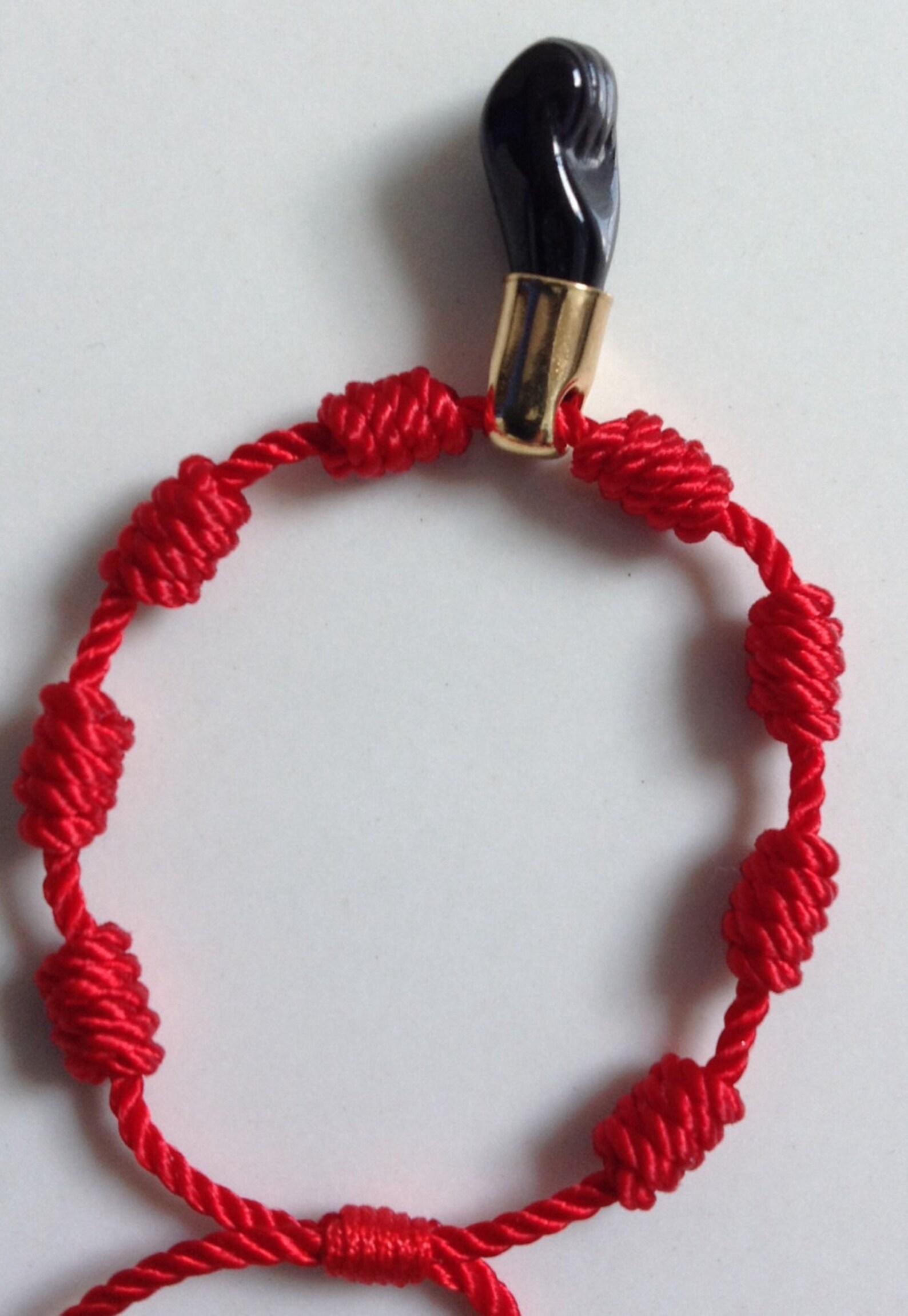 Baby Red Knot Bracelet Good Luck Charm.black Hand Etsy