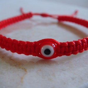 Red Kabbalah Bracelet Macrame bracelet Evil Eye Bracelet Kabbalah Jewelry Evil Eye Jewerly Tiny red string Bracelet