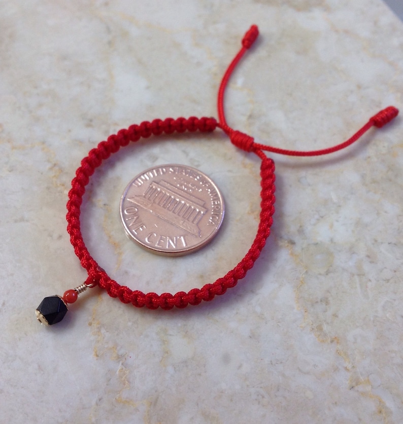 Red String Bracelet for Baby Adjustable Protection Goldfilled Etsy
